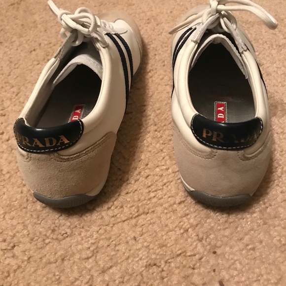 SOLD Prada leather Sneakers white and black - Picture 5 of 7